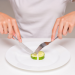 Cucumber slice on a plate